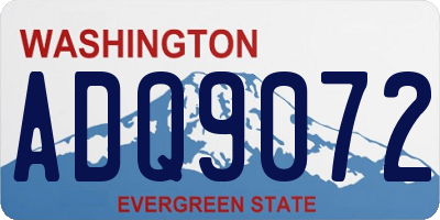 WA license plate ADQ9072