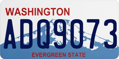 WA license plate ADQ9073