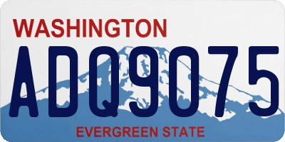 WA license plate ADQ9075