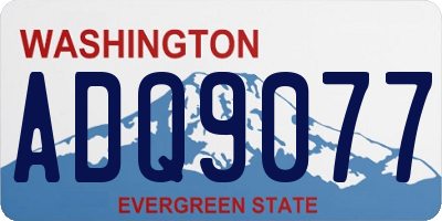 WA license plate ADQ9077
