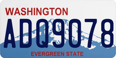 WA license plate ADQ9078