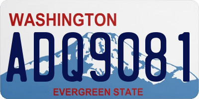 WA license plate ADQ9081