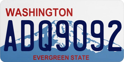 WA license plate ADQ9092