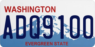 WA license plate ADQ9100