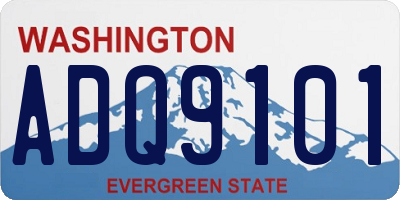 WA license plate ADQ9101