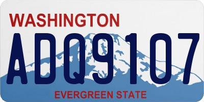 WA license plate ADQ9107