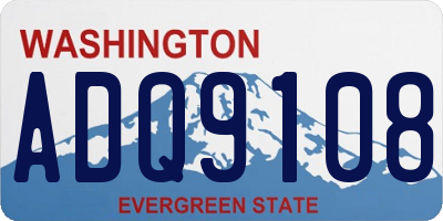 WA license plate ADQ9108