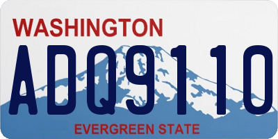 WA license plate ADQ9110