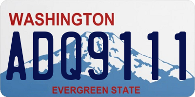 WA license plate ADQ9111