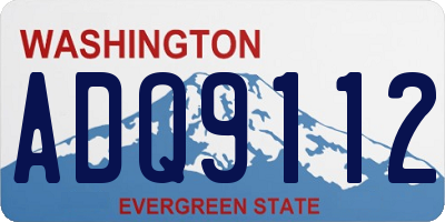 WA license plate ADQ9112