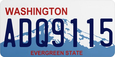 WA license plate ADQ9115