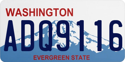 WA license plate ADQ9116