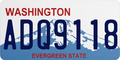 WA license plate ADQ9118