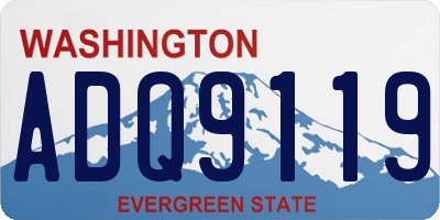 WA license plate ADQ9119