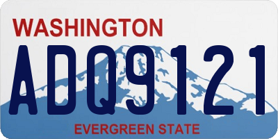 WA license plate ADQ9121