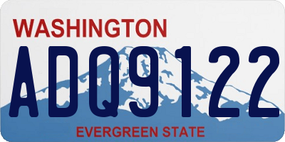 WA license plate ADQ9122