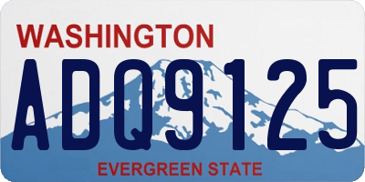 WA license plate ADQ9125
