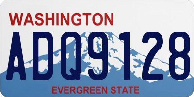 WA license plate ADQ9128