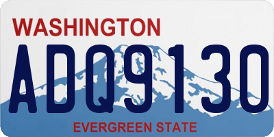 WA license plate ADQ9130