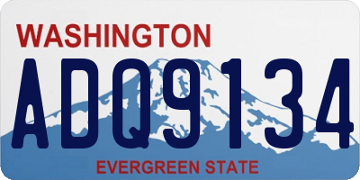 WA license plate ADQ9134