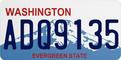 WA license plate ADQ9135