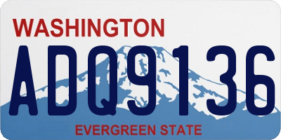 WA license plate ADQ9136