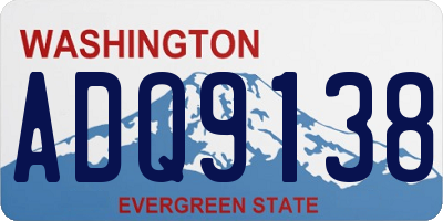 WA license plate ADQ9138