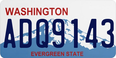 WA license plate ADQ9143