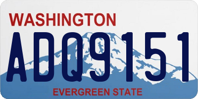 WA license plate ADQ9151