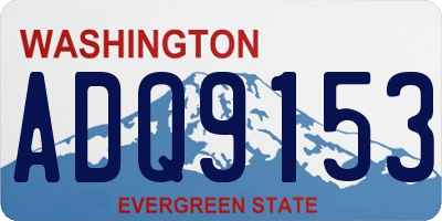 WA license plate ADQ9153