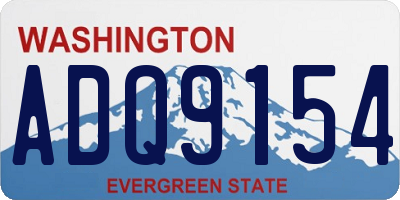 WA license plate ADQ9154