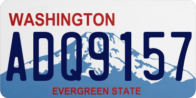 WA license plate ADQ9157