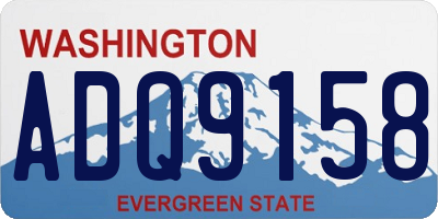 WA license plate ADQ9158