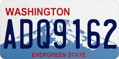 WA license plate ADQ9162