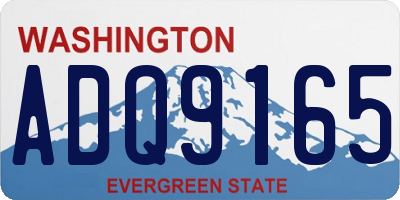 WA license plate ADQ9165