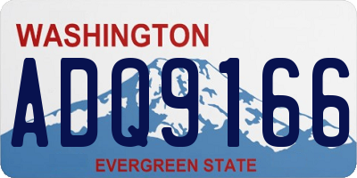 WA license plate ADQ9166