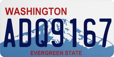 WA license plate ADQ9167