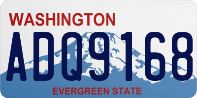 WA license plate ADQ9168