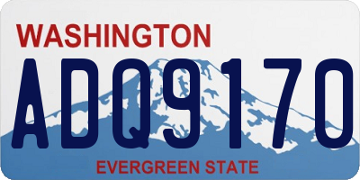 WA license plate ADQ9170