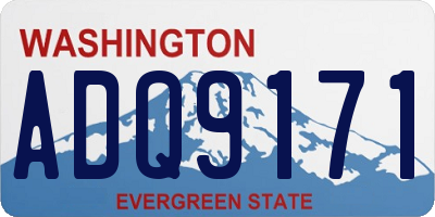 WA license plate ADQ9171