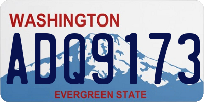 WA license plate ADQ9173