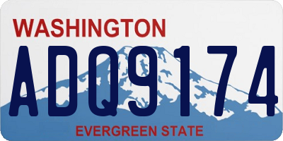 WA license plate ADQ9174