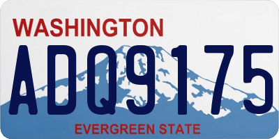 WA license plate ADQ9175