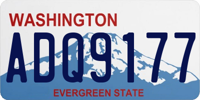 WA license plate ADQ9177