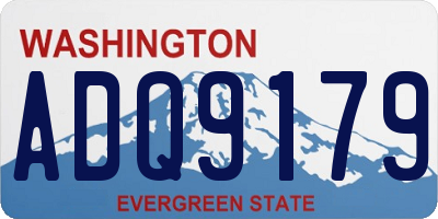 WA license plate ADQ9179