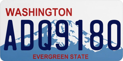 WA license plate ADQ9180