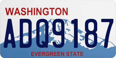 WA license plate ADQ9187