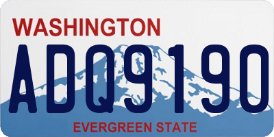 WA license plate ADQ9190