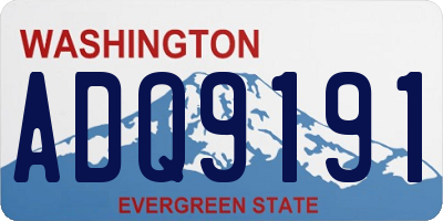WA license plate ADQ9191