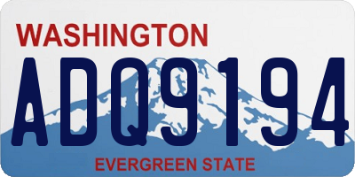 WA license plate ADQ9194